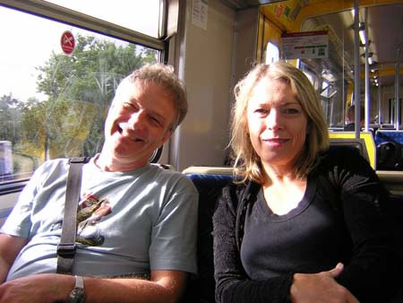 Mom and Dad on train